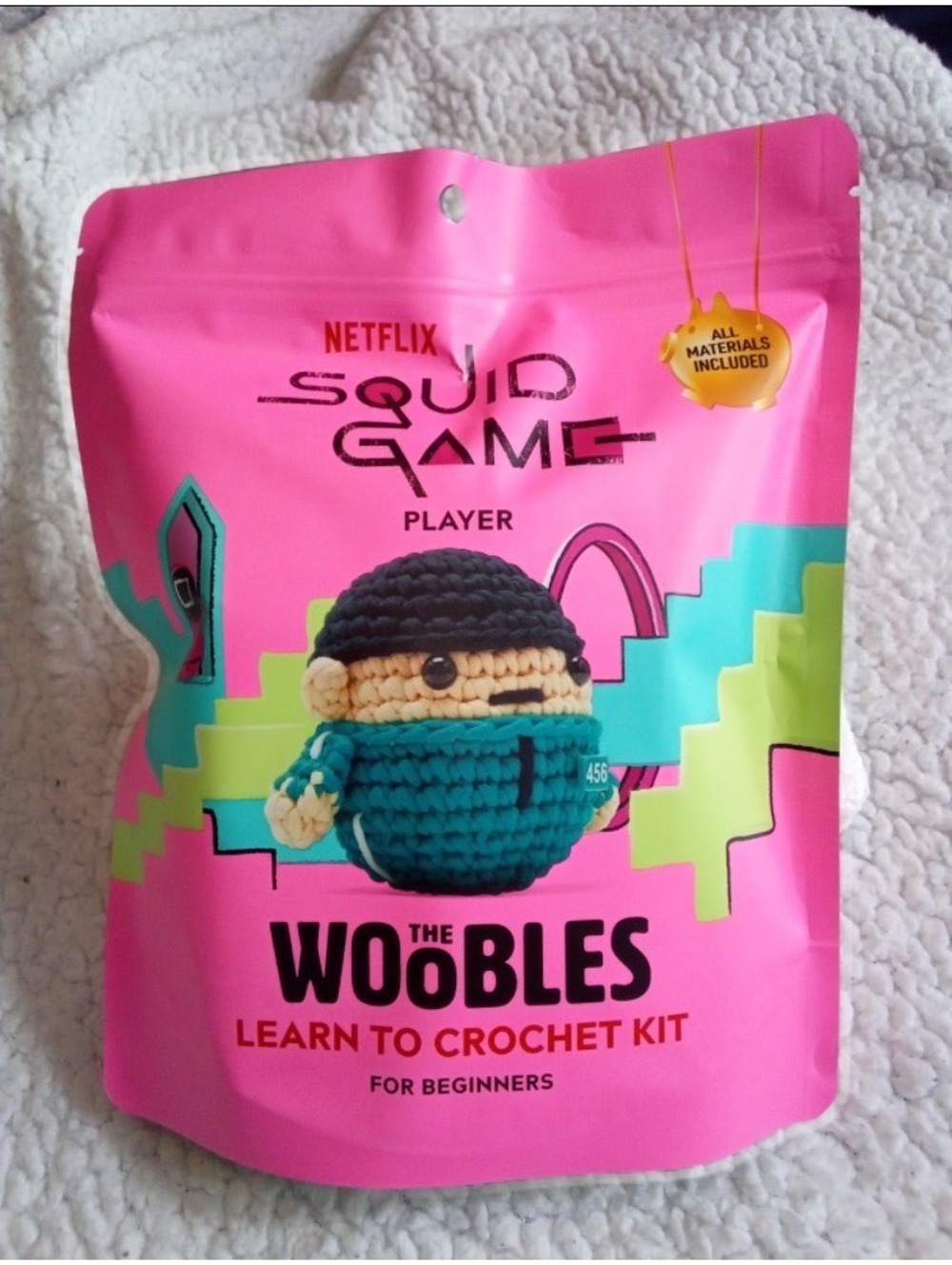 The Woobles Netflix Squid Game Player Learn to Crochet Kit for Beginners